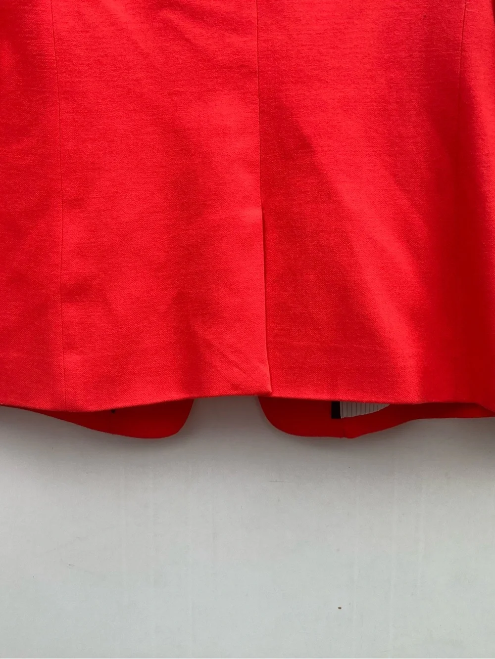 J. Crew Regent Red/Orange Wool Jacket Structured Cut Notched Collar Size 4